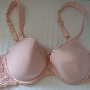 Bali Support Bra Pink Lace Sides Sz 38C